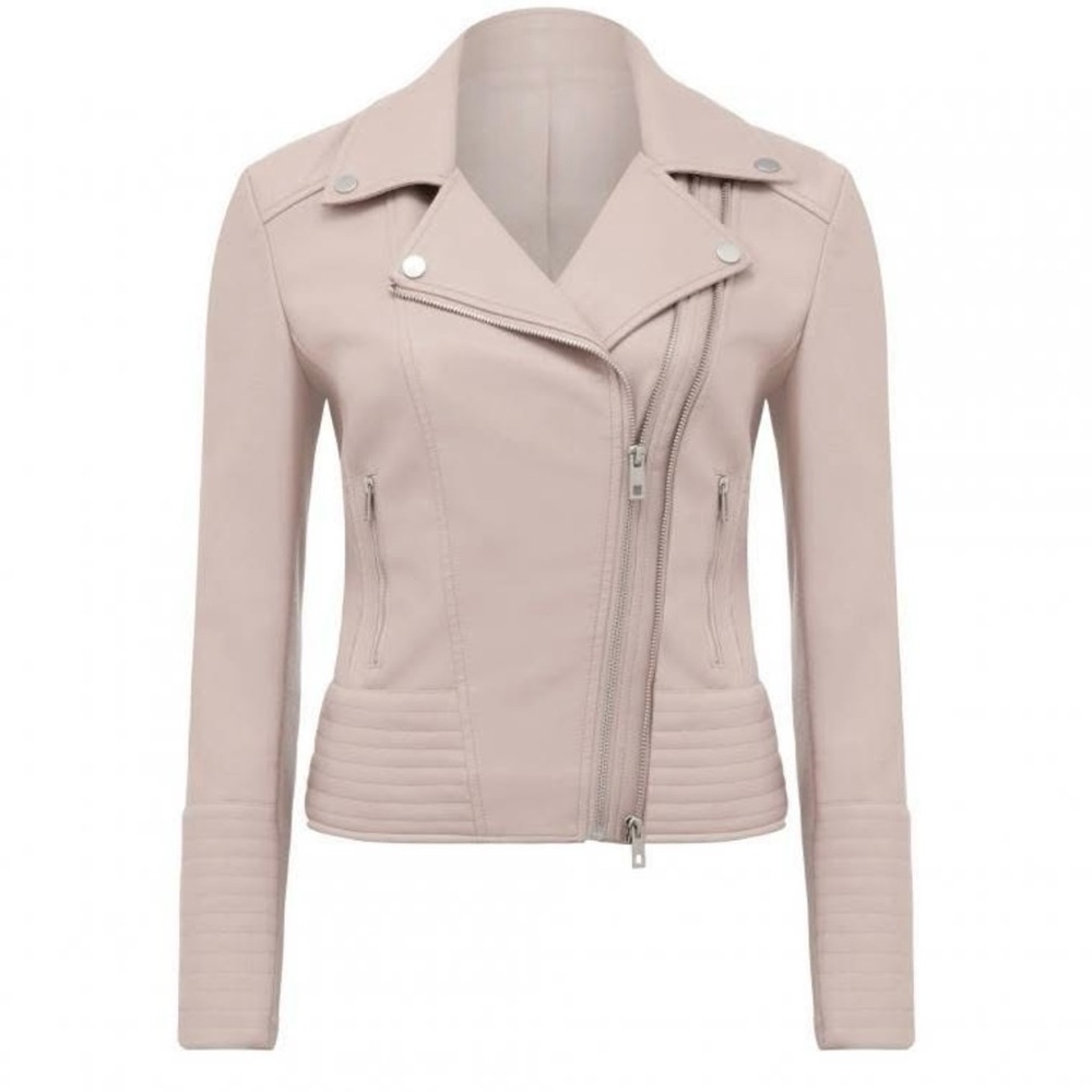Women's ever new Elegant Cream Leather Jacket